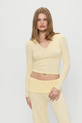 Sloane Knit Hoodie - Buttercream