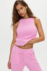 Emma Thermal Tank Top - Blush