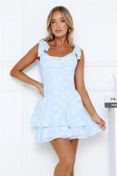 Wait For You Mini Dress Blue