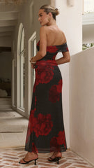 Freeda Maxi Dress - Black Floral