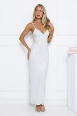 LUXE Diamond Diaries Maxi Dress White