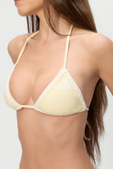 Nick Terry Triangle Bikini Top - Lemon