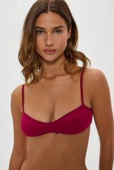 Lane Skimpy Bandeau Bikini Top - Vino