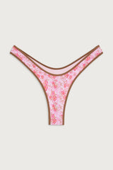Full Moon Floral Micro Bikini Bottom - Watercolor Hibiscus