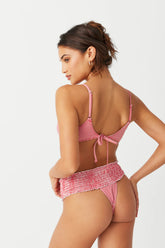 Sofie Micro Bikini Bottom - Ladybug Gingham
