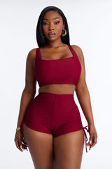 Maui Mix And Match Tank Bikini Top - Burgundy