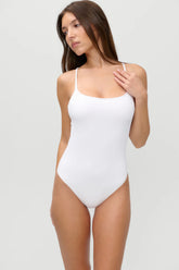 x JENNIE Lotus One Piece Swimsuit - Optic White