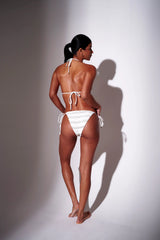 Spritz Frilly Bikini Top in Cream