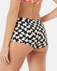 Checked Out Reversible Shortie Bikini Bottom