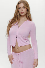 Atlas Zip Up Hoodie - Pink Cloud