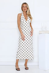 Spotlight Babe Halter Maxi Dress Beige