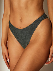 the ‘sunset harbour’ bottoms in metallic charcoal