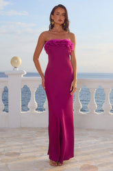 ARIANA STRAPLESS MAXI DRESS - PLUM