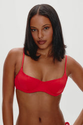 Cola Underwire Bikini Top - True Red