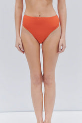 Jenna Plissé High Waist Bikini Bottom - Mango