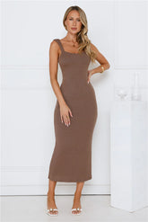Martini Hour Midi Dress Chocolate