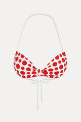 Reece Halter Bikini Top - Red Dottie
