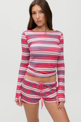 x JENNIE Sophie Long Sleeve Top - Sunset Stripe