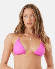 Island Time Reversible Mini Tiki Triangle Bikini Top