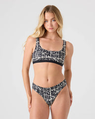 Geo Flower Hipster Full Coverage Bikini Bottom