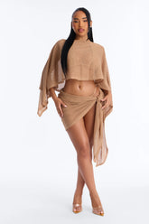 Waiting On You Bikini And Coverup Set - Cream