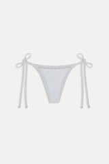 Mackenzie Beaded Cheeky Bikini Bottom - Optic White