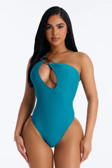 Perfect Waves Hardware Cutout 1 Piece Swimsuit - Teal