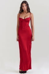 ruby corset maxi dress