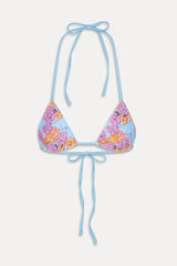 Nick Floral Triangle Bikini Top - Color Me