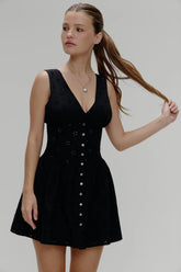 Marley Cotton Eyelet Mini Dress - Eclipse