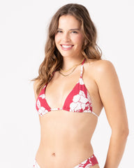 Hibiscus Hideaway Mini Tiki Triangle Bikini Top