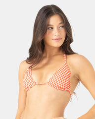 Flower Power Tiki Triangle Bikini Top