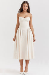 vintage cream corset sundress
