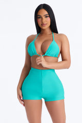 Maui Mix And Match Biker Short Bikini Bottom - Mint