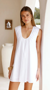 Vanessa Oversized Mini Dress - White