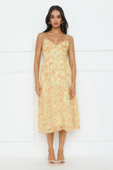 Fresh Nectar Midi Dress Yellow