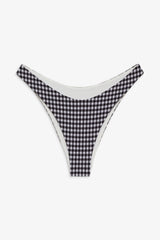 Dove Gingham Bikini Bottom - Blackberry Gingham