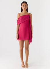 In Your Place Mini Dress - Fuchsia