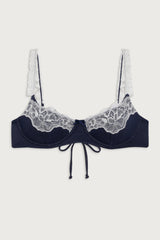 Ford Underwire Balconette Bikini Top - Blue Denim