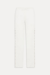 Ela Low Rise Knit Pants - Coconut Cream