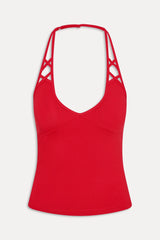 x JENNIE Nora Cotton Halter Top - Roses