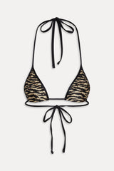 x Réalisation Par Paradise Halter Bikini Top - Vintage Tiger