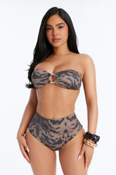 Around Me 2pc Bandeau Bikini - Olive