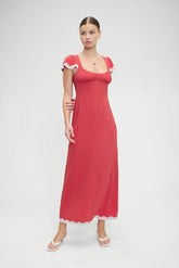 Rosalyn Polka Dot Maxi Dress - Ladybug