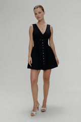 Marley Cotton Eyelet Mini Dress - Eclipse