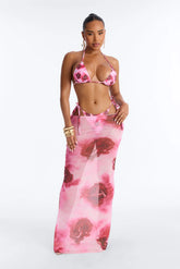 Crushing On You Bikini And Sarong - Pink/combo