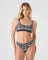 Geo Flower Sport Bralette Bikini Top