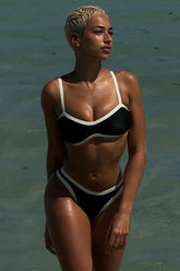 Tania Colorblock 2 Piece Bikini - Black/White
