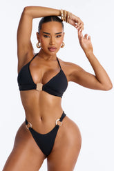 Dream Of Me 2 Piece Triangle Bikini Set - Black