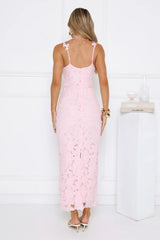 Daydreaming Light Embroidered Maxi Dress Pink